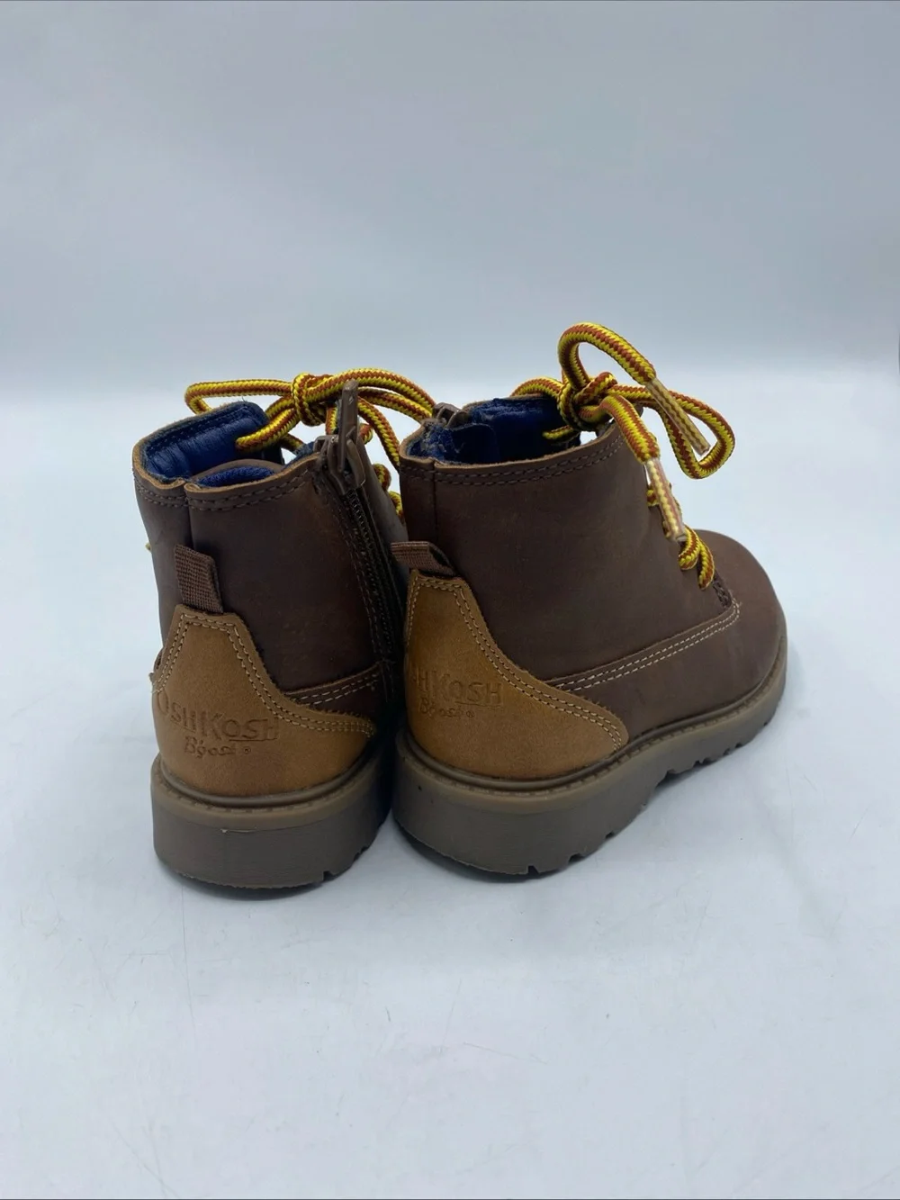 Oshkosh B'gosh Toddler Boy's Haskell Hiker Boot Brown 7M Padded shoes Zipper